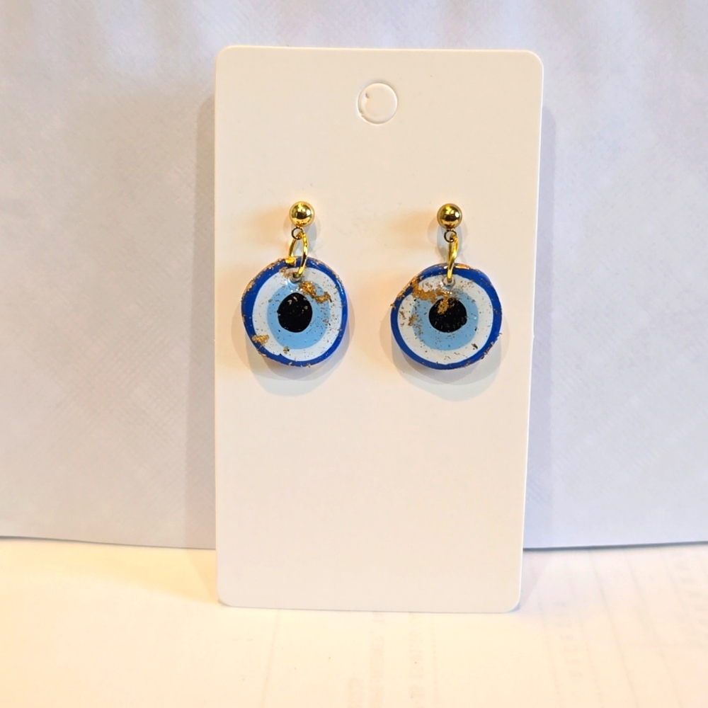 Evil Eye Polymer Clay Earrings